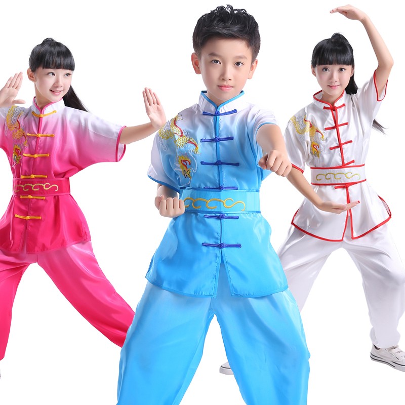 Children Tai Chi clothing practice clothes martial arts training clothes long sleeves martial arts performance clothing