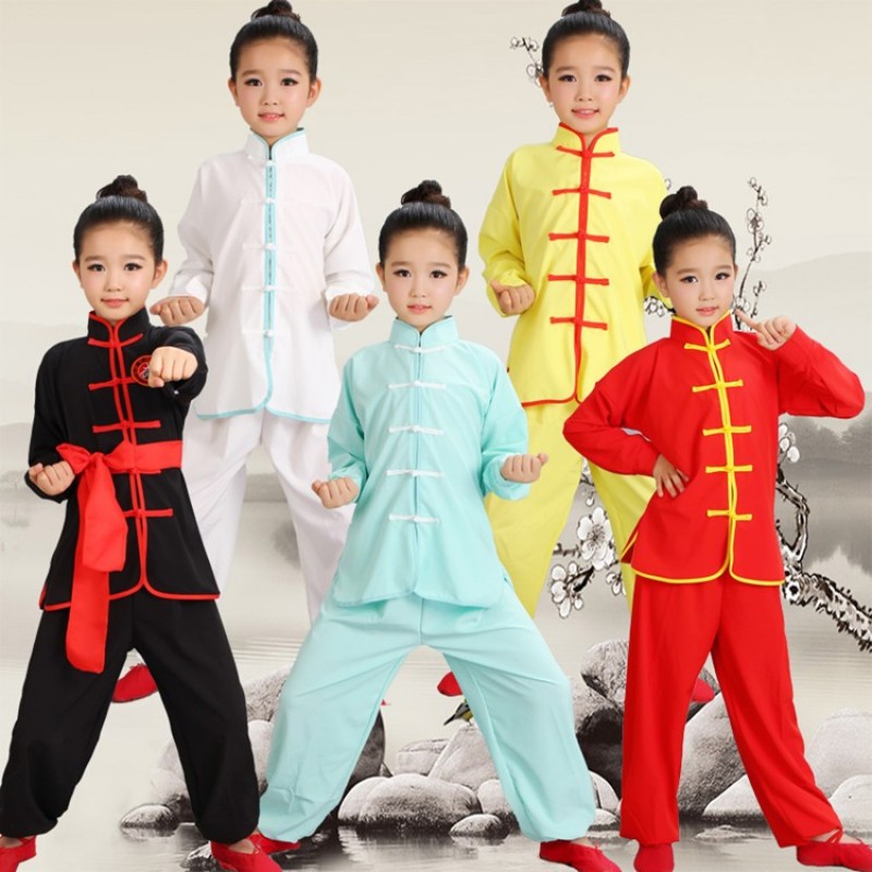 Children Wushu Costume New Youth girls boys Tai Chi martial students Kung Fu performance clothing
