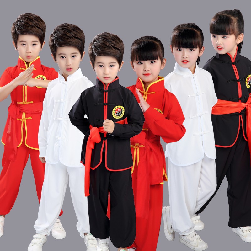 Children's martial arts performance competition, Tai Chi, Kung Fu dress, long sleeves, boys and girls, children's kindergartens, primary school children