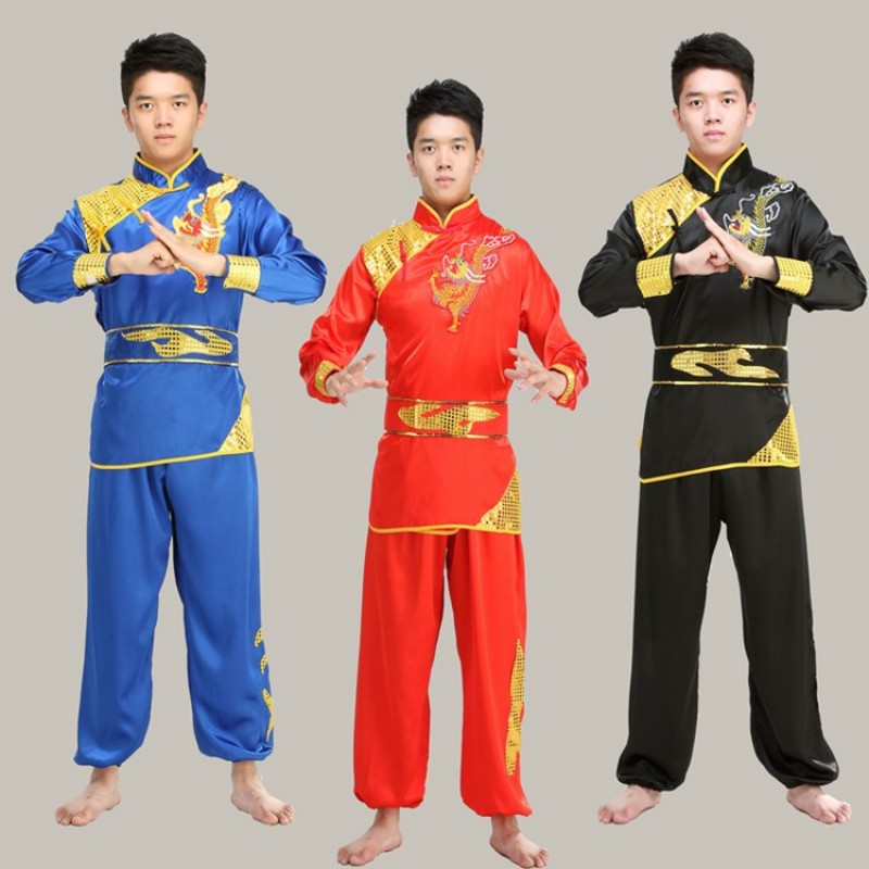 Embroidered martial arts performance clothing long sleeves Nanquan practice clothes Wushu competition clothes