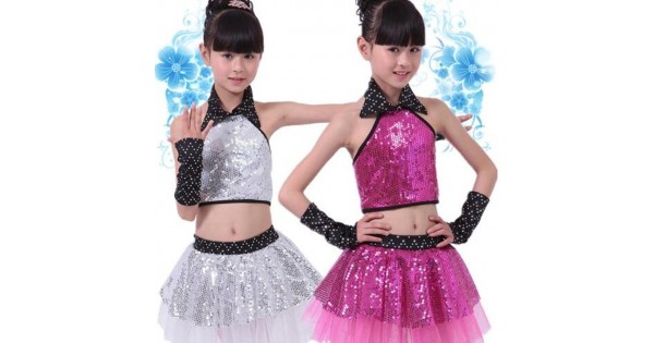 ACSUSS Kids Girls Sequins Camisole Ballet Tutu Dress Gymnastics Leotard Lyrical Latin Jazz Modern Dance Costume