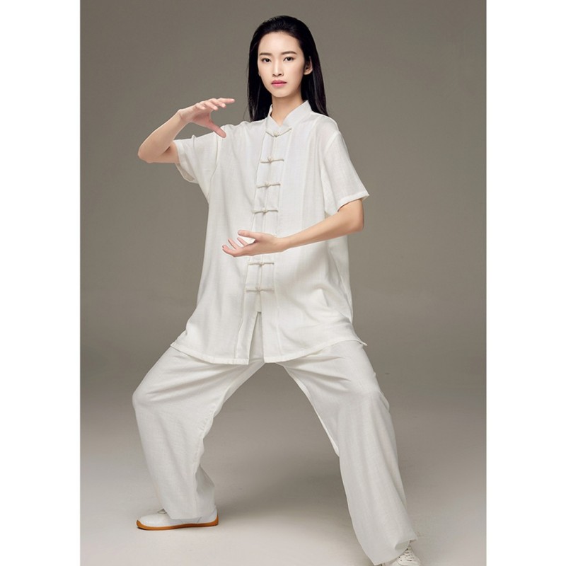 Kung fu short-sleeved Tai Chi clothing Summer female Tai Chi practice clothes