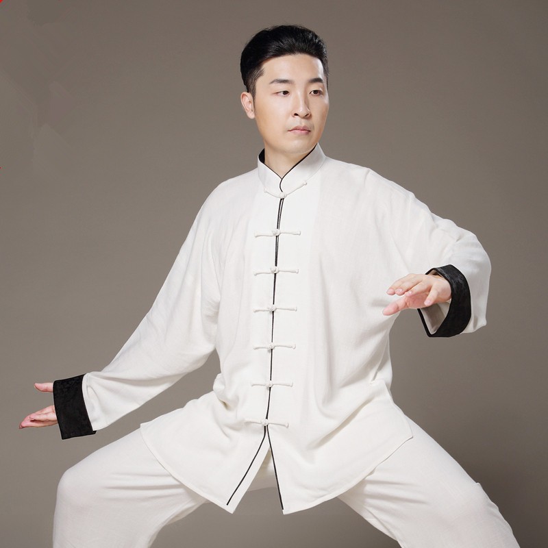 Tai chi Kung fu wushu clothes linen material for women men unisex martial sports fitness exercises performance uniforms