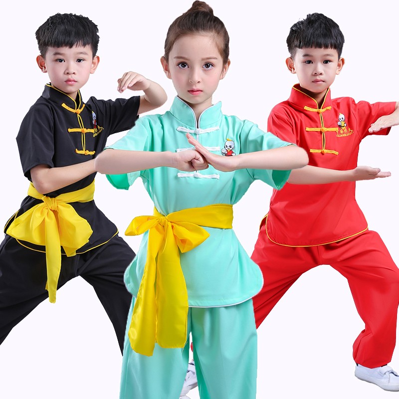 Wing Chun Tai Chi Clothing Set Chinese Tang Suit Kids Kung Fu Clothes Uniform Set children Warrior Costum