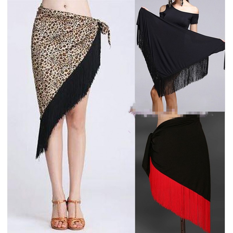 Women  Latin Dance Skirt Professional Sumba Tassel Dancing Skirt Adult Cheap Rumba Latin Dance Dress