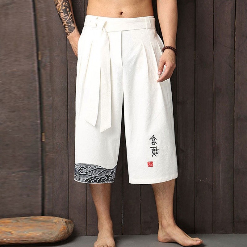 Kung fu pants traditional chinese clothing for men pants linen mens