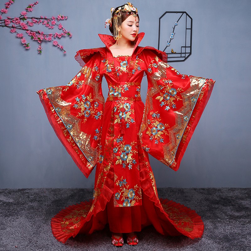 Traditional Chinese Clothing Wedding Dresses Han fu Tang Dynasties Chinese Folk Dance