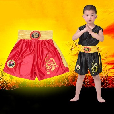 Boy girls Chinese Dragon Wushu martial art performance Clothing Sets Jiu Jitsu Boxing Suits Children tai chi Sport shaolin kung fu China t-shirt