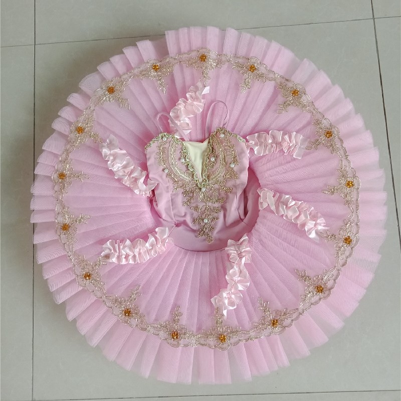 Children Pink Ballet Dance dress tutu Skirt Girls Pink Ballet dance Costume ballerina Swan Lake Performance costumes